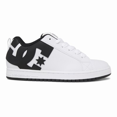 DC Court Graffik Men's Black/White Sneakers Australia Sale ZLT-714